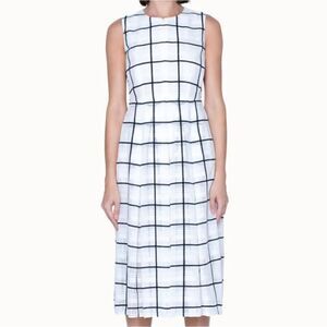 Akris Women's Black & White  jasmine-schwarz A-line Checked Dress Size 6